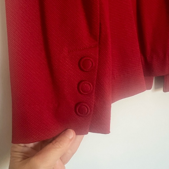 Cabi Spencer Jacket Collared Button Snap Front Knit Moulin Rouge Red Size Large - Picture 7 of 11